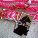 BARREL HORSE REINS BY MUSTANG! PINK & WHITE  NEW!