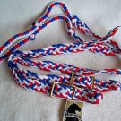 BARREL HORSE REINS BY MUSTANG! RED/WHITE/BLUE NEW!