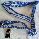 BARREL HORSE REINS BY MUSTANG! BLUE & WHITE! NEW!