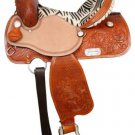 Double T Barrel Saddle Zebra Print! 15"