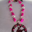 Beautiful Necklace/Earring Set Cowgirl Bling! New!