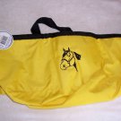 Giant Canvas Feed Tote Heavy Duty Yellow w/Horse New!