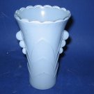 Anchor Hocking blue Art Deco vase