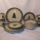Winter WonderLand 16 Piece Set Tienshan Wonder land Spongeware No Box