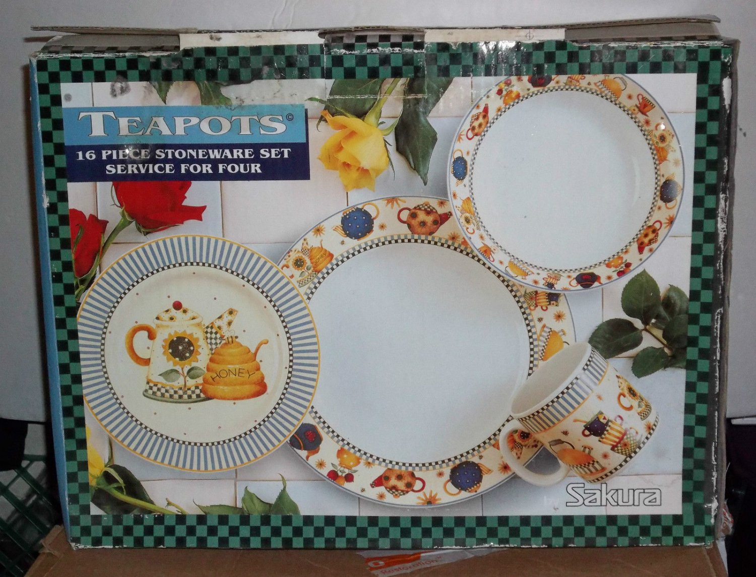 16 Piece Set "Teapots" Sakura and Debbie Mumm new in Box