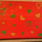 Orange Hearts Duct Tape Wallet