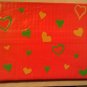 Orange Hearts Duct Tape Wallet