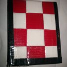 Red N White Woven Duct Tape Bi-fold