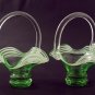Victorian Style Studio Art Glass Baskets