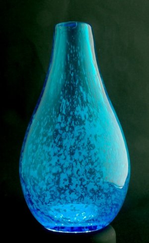 Vintage Retro Hand Blown Studio Glass Vase