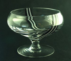 Vintage Retro Studio Glass Crystal Bowl