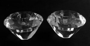 Vintage Crystal Candlestick Holders