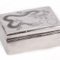 Antique Chinese Export Silver Cigarette Box Dragon Tuckchang