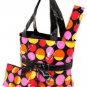 New Black Retro Dots Diaper Tote Bag