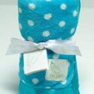 NWT Blue Polka Dot Bubbles Fleece Baby Boy's  Blanket