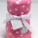 NWT Pink Polka Dot Bubbles Fleece Baby GIRLS  Blanket