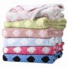 Crib Clouds Chunky Chenille Polka Dot Baby Blanket Girl or Boy