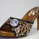Sandals High Heels Slides Open Toe Leopard Shoes