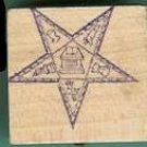 OES Eastern Star Masonic logo rubber stamp large fancy border