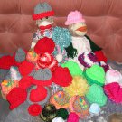 Knit Cap Hat for Sock Monkey/doll NEW Handmade Red OR ?