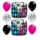 Monster High Birthday Zebra Balloon Bouquet 8pc
