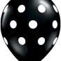 Black Polka Dot latex balloons