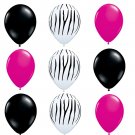 PINK DIVA ZEBRA Print Birthday Ballons