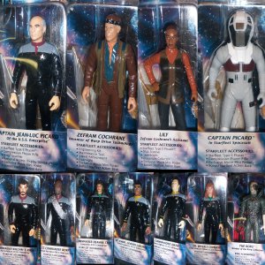 Star Trek TNG First Contact Movie Action Figures Complete Set All 11 in Boxes