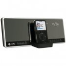 Macally Flat panel Stereo speaker with charger, AM/FM and alarm clock