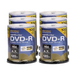 Aleratec 230117 16x LightScribe Duplicator Grade DVD-R (600 Pack)
