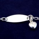 STERLING SILVER FIGARO CHILD ID BRACELET