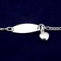 STERLING SILVER FIGARO CHILD ID BRACELET