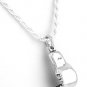 STERLING SILVER BOXING GLOVE 3D CHARM & ROPE CHAIN 18"