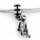 STERLING SILVER DANGLING MONKEY ORANGUTAN EUROPEAN BEAD