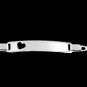 STERLING SILVER CHILD'S ID HEART CUBAN LINK BRACELET