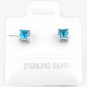STERLING SILVER DECEMBER BIRTHSTONE CZ CHILD POST EARRINGS 3mm