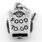 STERLING SILVER CHINESE TAKE-OUT TO GO BOX W/CHOPSTICKS CHARM