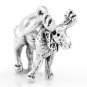 STERLING SILVER SMALL MOOSE CHARM/PENDANT