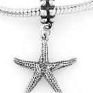 STERLING SILVER DANGLING STARFISH EUROPEAN BEAD