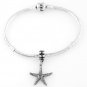 STERLING SILVER DANGLING STARFISH EUROPEAN BEAD