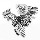 STERLING SILVER GAMECOCK ROOSTER 3D CHARM/PENDANT