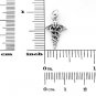 STERLING SILVER 3D CADUCEUS CHARM/ PENDANT