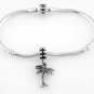 STERLING SILVER DANGLING PALM TREE EUROPEAN BEAD