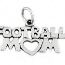 STERLING SILVER FOOTBALL MOM CHARM/PENDANT