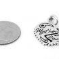 STERLING SILVER MOTHER DAUGHTER SPLIT CHARM & 2 SILVER 18 INCH BOX CHAIN NECKLACES