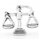 STERLING SILVER LAW SCALES OF JUSTICE 3D CHARM/PENDANT
