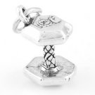 STERLING SILVER DUMBELL WEIGHT CHARM/PENDANT