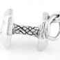 STERLING SILVER DUMBELL WEIGHT CHARM/PENDANT