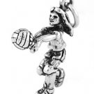 STERLING SILVER FEMALE VOLLEYBALL PLAYER CHARM/PENDANT
