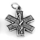 STERLING SILVER MEDICAL/ PARAMEDIC SYMBOL CHARM